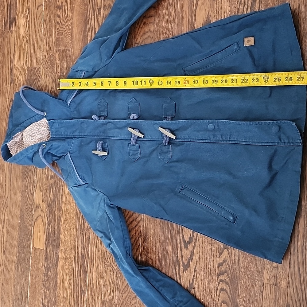 Brooklyn Industies Navy Green  Hooded Duffl e Coat Womens Size XS